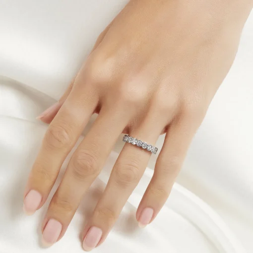 Graff Bezel Set Round Diamond Wedding Band^ Eternity Rings|For Her