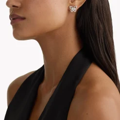 Graff Butterfly Silhouette Diamond Mini Stud Earrings^ White Gold|Butterfly
