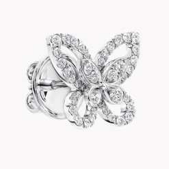Graff Butterfly Silhouette Diamond Mini Stud Earrings^ White Gold|Butterfly