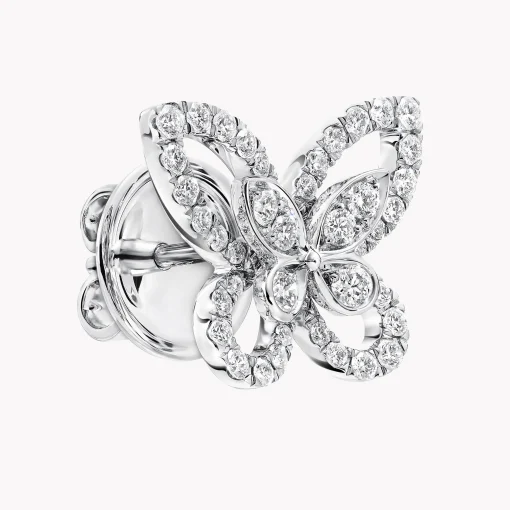 Graff Butterfly Silhouette Diamond Mini Stud Earrings^ White Gold|Butterfly