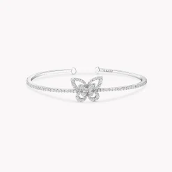 Graff Butterfly Silhouette Diamond Bangle^ White Gold|Butterfly
