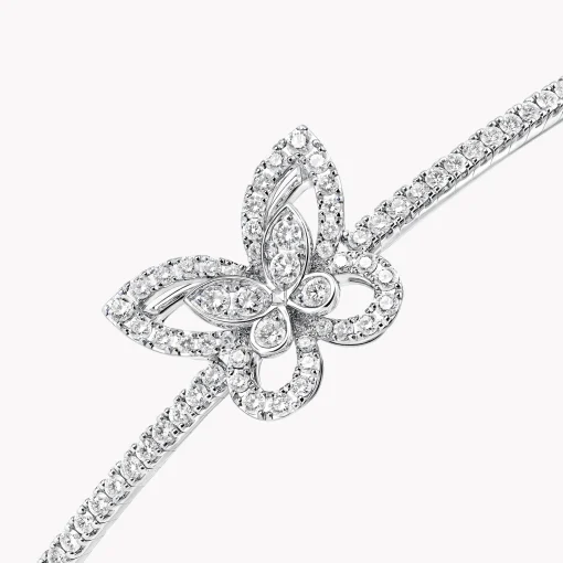Graff Butterfly Silhouette Diamond Bangle^ White Gold|Butterfly