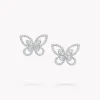 Graff Butterfly Silhouette Diamond Stud Earrings^ White Gold|Butterfly