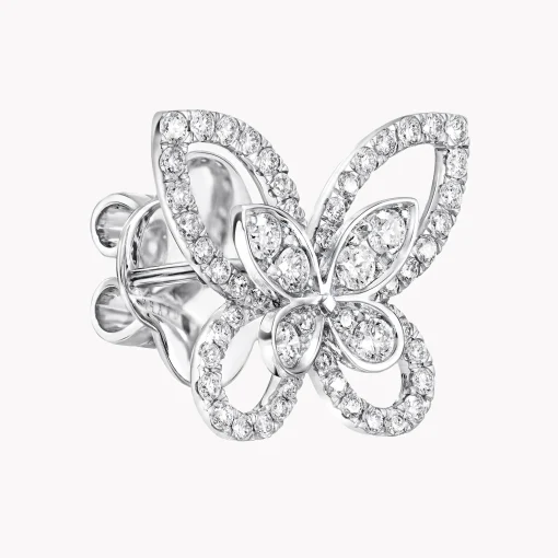 Graff Butterfly Silhouette Diamond Stud Earrings^ White Gold|Butterfly