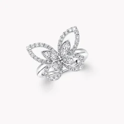 Graff Butterfly Silhouette Diamond Ring^ White Gold|Butterfly