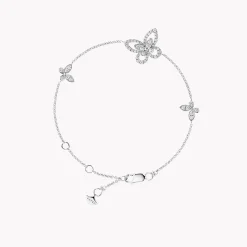 Graff Butterfly Silhouette Diamond Mini Bracelet^ White Gold|Butterfly