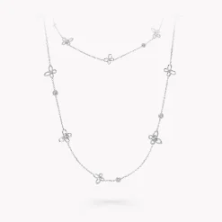 Graff Butterfly Silhouette Diamond Long Necklace^ White Gold|Necklaces & Pendants