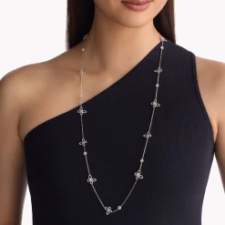Graff Butterfly Silhouette Diamond Long Necklace^ White Gold|Necklaces & Pendants
