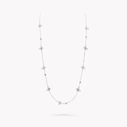Graff Butterfly Silhouette Diamond Long Necklace^ White Gold|Necklaces & Pendants