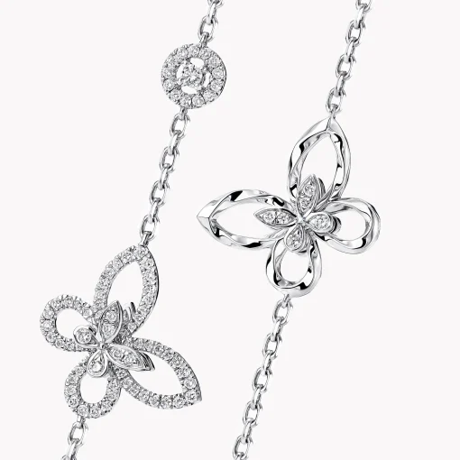 Graff Butterfly Silhouette Diamond Long Necklace^ White Gold|Necklaces & Pendants