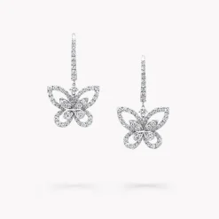 Graff Butterfly Silhouette Diamond Drop Earrings^ Butterfly|Earrings