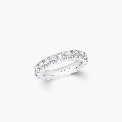 Graff Castle Set Round Diamond Wedding Band^ Eternity Rings|For Her