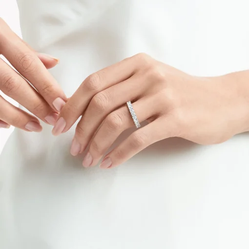 Graff Castle Set Round Diamond Wedding Band^ Eternity Rings|For Her
