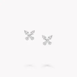 Graff Classic Butterfly Diamond Stud Earrings^ White Diamond|Butterfly