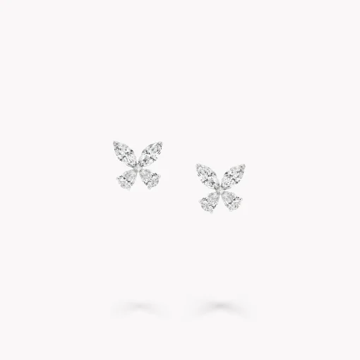 Graff Classic Butterfly Diamond Stud Earrings^ White Diamond|Butterfly