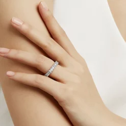 Graff Claw Set Emerald Cut Diamond Eternity Ring^ Eternity Rings|For Her