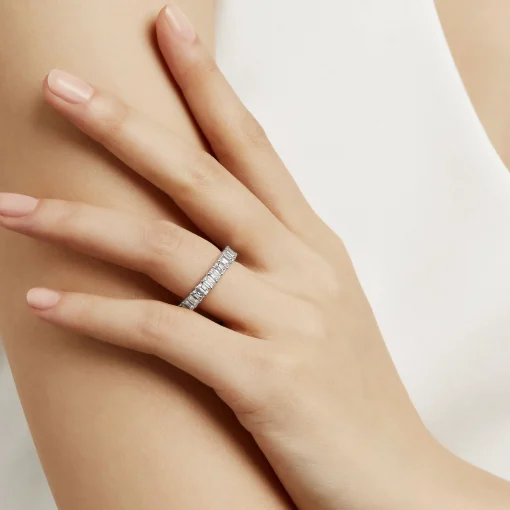 Graff Claw Set Emerald Cut Diamond Eternity Ring^ Eternity Rings|For Her