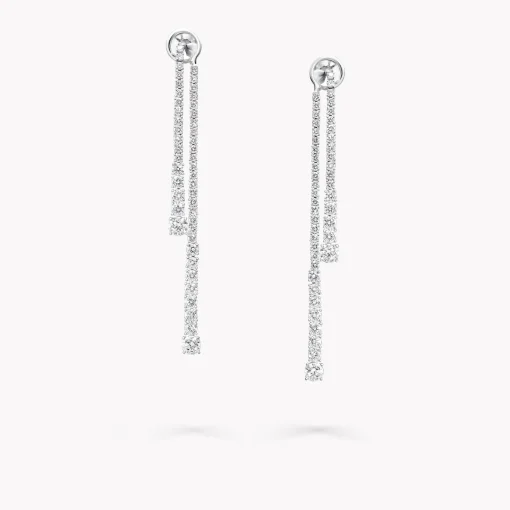 Graff Diamond Double Strand Earrings^ Bridal Jewelry|White Diamond