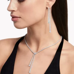 Graff Diamond Double Strand Knot Necklace^ Bridal Jewelry|White Diamond