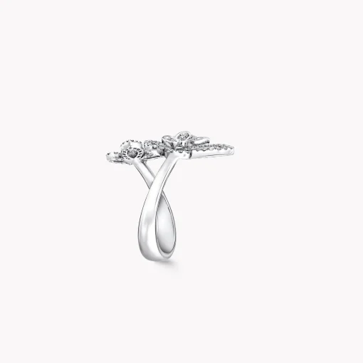 Graff Double Butterfly Silhouette Diamond Ring^ White Gold|Butterfly