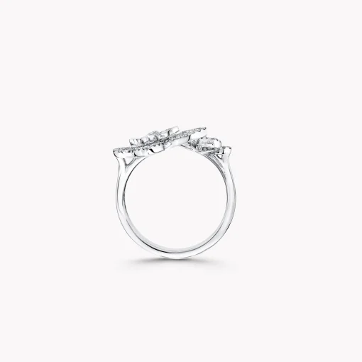 Graff Double Butterfly Silhouette Diamond Ring^ White Gold|Butterfly