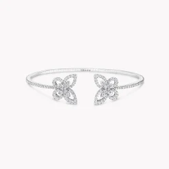 Graff Double Butterfly Silhouette Diamond Bangle^ White Gold|Butterfly