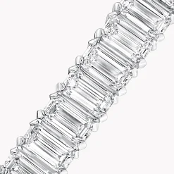 Graff Emerald Cut Diamond Line Bracelet^ White Diamond|Bridal Jewelry