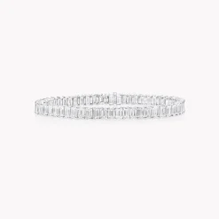 Graff Emerald Cut Diamond Line Bracelet^ White Diamond|Classic Graff