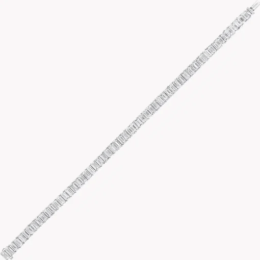 Graff Emerald Cut Diamond Line Bracelet^ White Diamond|Classic Graff