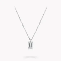 Graff Emerald Cut Diamond Pendant^ White Diamond|Classic Graff