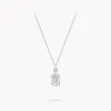 Graff Emerald Cut Diamond Pendant^ Bridal Jewelry|White Diamond