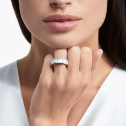 Graff Emerald Cut Diamond Wedding Band^ Eternity Rings|Platinum