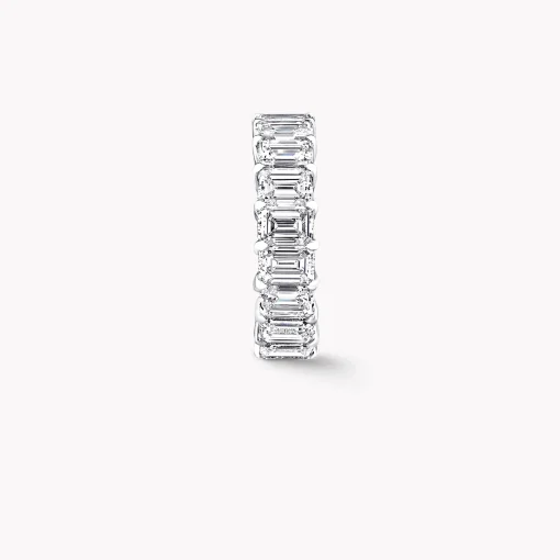 Graff Emerald Cut Diamond Wedding Band^ Eternity Rings|Platinum