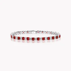 Graff Emerald Cut Ruby and Diamond Bracelet^ Ruby|Classic Graff
