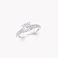 Graff Flame Round Diamond Engagement Ring^ Round|White Diamond