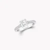 Graff Flame Square Emerald Cut Diamond Engagement Ring^ Emerald|Flame