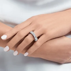 Graff Four Claw Round Diamond Wedding Band^ Eternity Rings|For Her