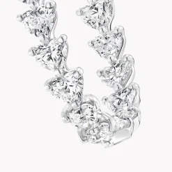 Graff Heart Shape Diamond Hoop Earrings^ Bridal Jewelry|White Diamond