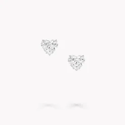 Graff Heart Shape Diamond Stud Earrings^ Bridal Jewelry|White Diamond