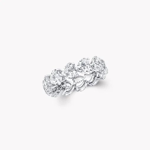 Graff Heart Shape Diamond Wedding Band^ Eternity Rings|Classic Graff
