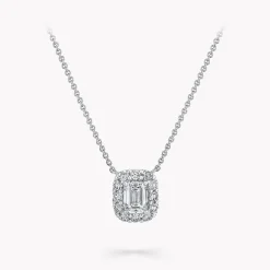 Graff Icon Emerald Cut Diamond Pendant^ Bridal Jewelry|White Diamond