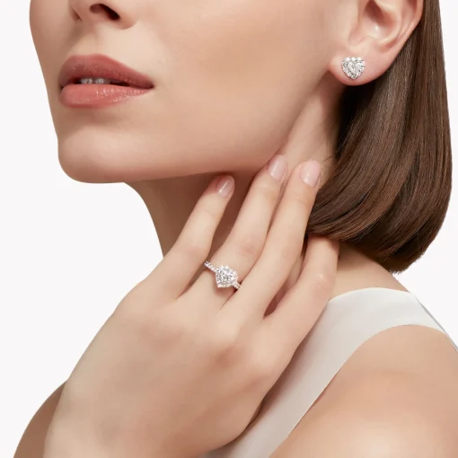 Graff Icon Heart Shape Diamond Stud Earrings^ White Diamond|Icon