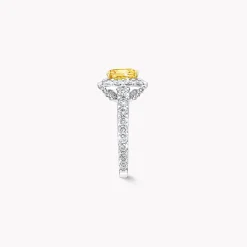 Graff Icon Radiant Cut Yellow and White Diamond Engagement Ring^ Icon|Yellow Diamond