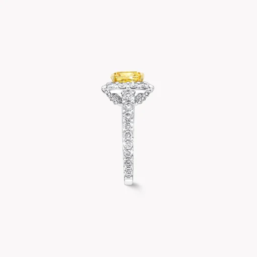 Graff Icon Radiant Cut Yellow and White Diamond Engagement Ring^ Icon|Yellow Diamond