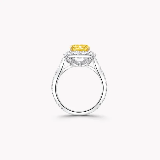 Graff Icon Radiant Cut Yellow and White Diamond Engagement Ring^ Icon|Yellow Diamond
