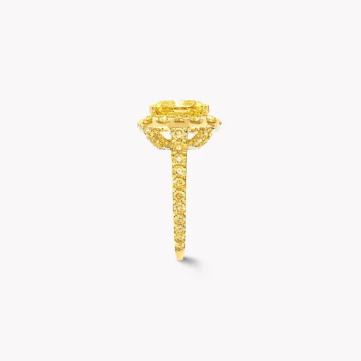 Graff Icon Radiant Cut Yellow Diamond Engagement Ring^ Icon|Radiant