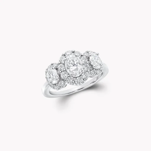 Graff Icon Three Stone Oval Diamond Engagement Ring^ Oval|Icon