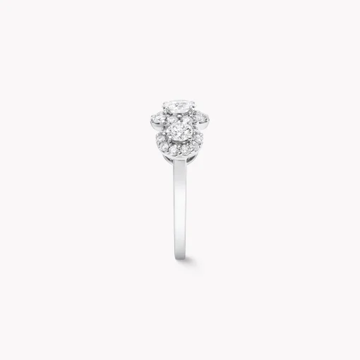 Graff Icon Three Stone Round Diamond Engagement Ring^ Round|Icon