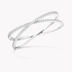 Graff Kiss Pavé Diamond Bangle^ White Gold|Bracelets & Bangles
