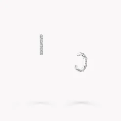 Graff Laurence Signature Pavé Diamond Hoop Earrings^ White Gold|Bridal Jewelry